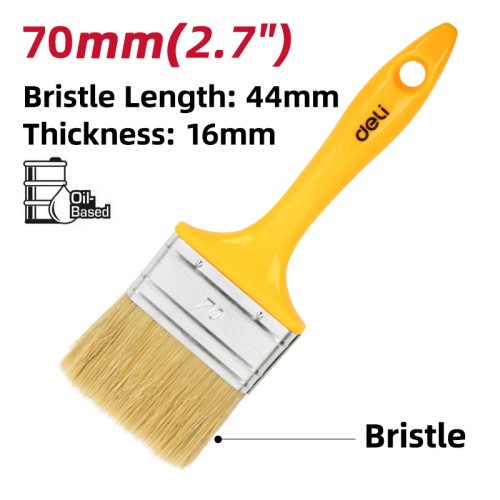 DELI DELI πινέλο βαφής DL509137 με φυσικές τρίχες, πλαστική λαβή, 70mm