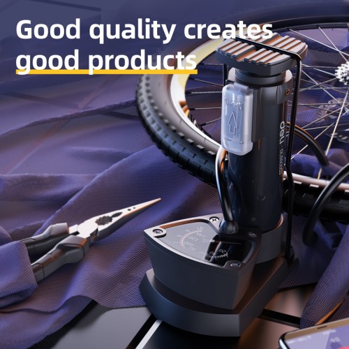 DELI DELI τρόμπα ποδιού DL880003 με μανόμετρο, 140PSI, μαύρη