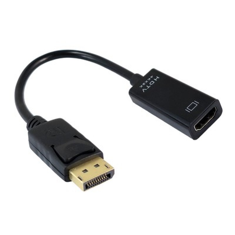 Powertech POWERTECH αντάπτορας DisplayPort σε HDMI CAB-DP076, 4K/60Hz, 0.1m, μαύρος