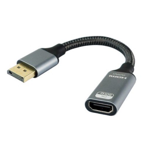 Powertech POWERTECH αντάπτορας DisplayPort σε HDMI CAB-DP077, 8K/60Hz, 0.1m, μαύρος