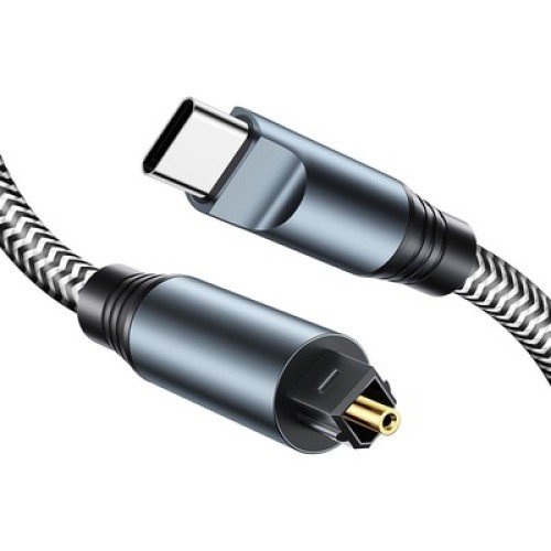 Powertech POWERTECH καλώδιο ήχου USB-C σε Toslink CAB-UC091, 1m, γκρι