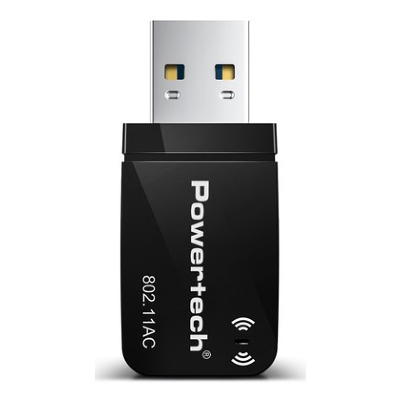Powertech POWERTECH ασύρματος USB αντάπτορας δικτύου PT-1450, 1300Mbps dual band WiFi