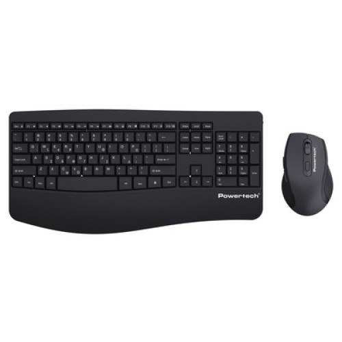 Powertech POWERTECH set ποντίκι & πληκτρολόγιο PT-1490, 2.4GHz & Bluetooth, μαύρο