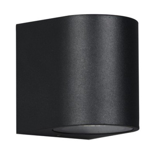Powertech POWERTECH φωτιστικό τοίχου HLL-0187 για GU10 λάμπα, μεταλλικό, IP65, μαύρο