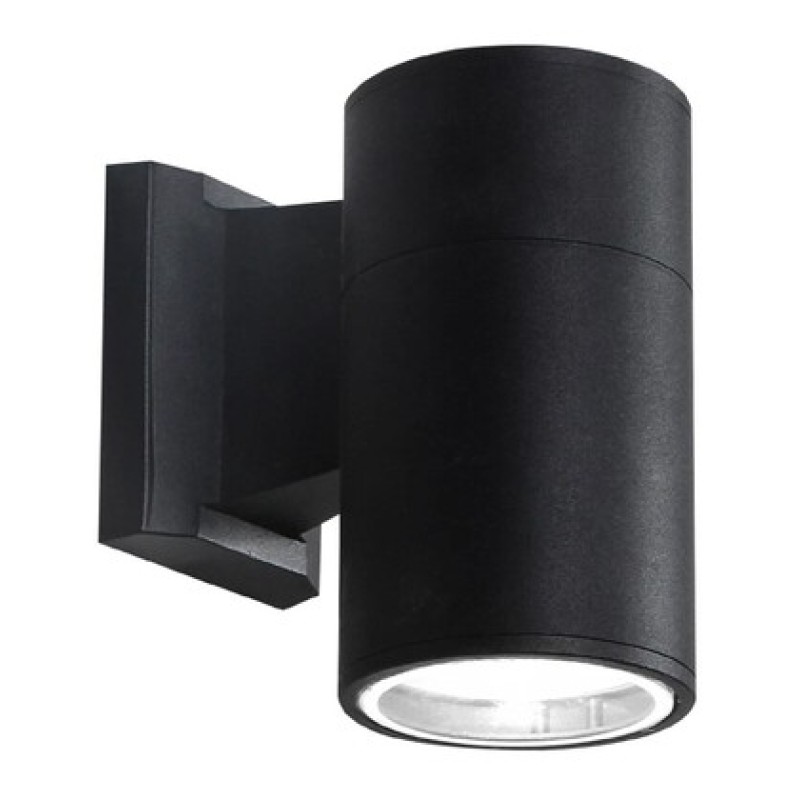 Powertech POWERTECH φωτιστικό τοίχου HLL-0189 για GU10 λάμπα, μεταλλικό, IP65, μαύρο