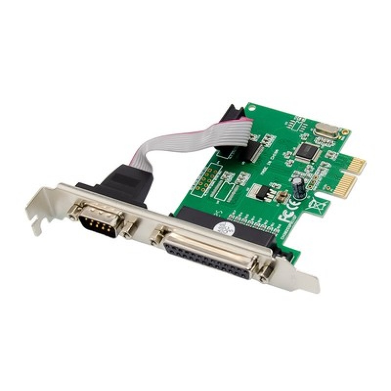 Powertech POWERTECH κάρτα επέκτασης PCIe σε serial & parallel ST39, WCH CH382L
