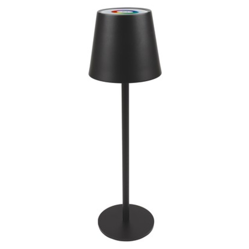 Powertech POWERTECH LED επιτραπέζιο φωτιστικό HLL-0195, RGB, ρυθμιζόμενο, επαναφορτιζόμενο, μαύρο