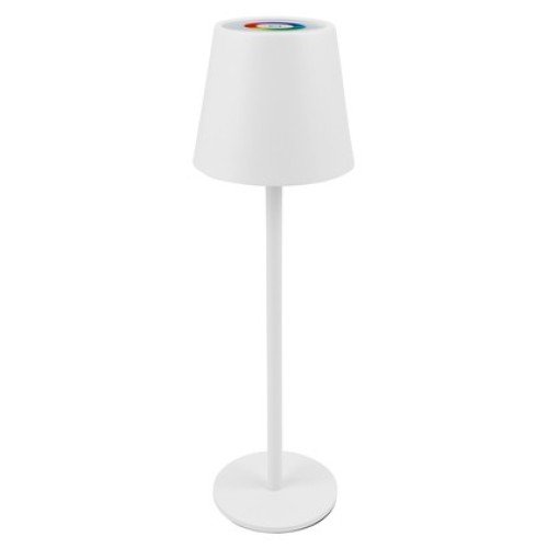 Powertech POWERTECH LED επιτραπέζιο φωτιστικό HLL-0196, RGB, ρυθμιζόμενο, επαναφορτιζόμενο, λευκό