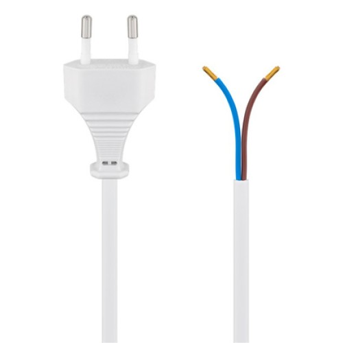 GOOBAY GOOBAY καλώδιο τροφοδοσίας 51345, 2x 0.75mm², 1.5m, λευκό