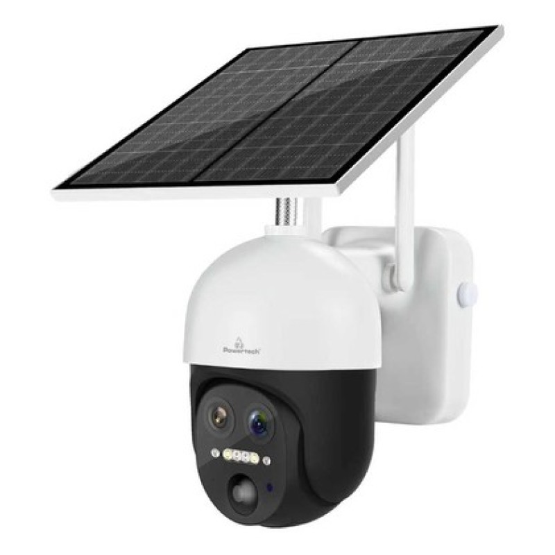 Powertech POWERTECH smart ηλιακή κάμερα PT-1497, dual lens, 3MP, 4G, PTZ, SD, IP65