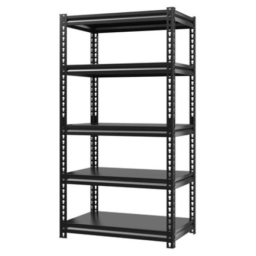 HOME USE HOME USE μεταλλική ραφιέρα HUH-0248 με 5 ράφια, 90x40x183cm, μαύρη