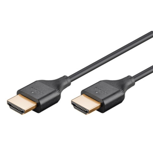 GOOBAY GOOBAY καλώδιο HDMI 75298 με Ethernet, slim, 8K/60Hz, 48 Gbps, 1m, μαύρο