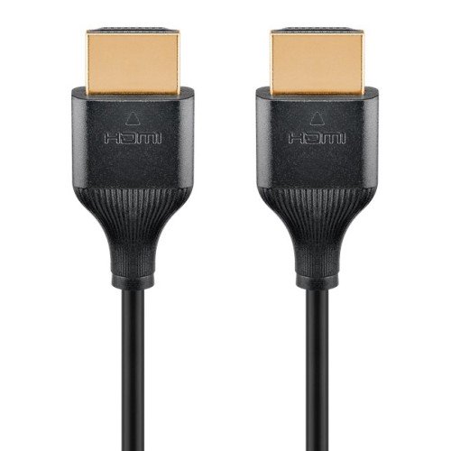 GOOBAY GOOBAY καλώδιο HDMI 75294 με Ethernet, slim, 4K/60Hz, 18 Gbps, 2m, μαύρο