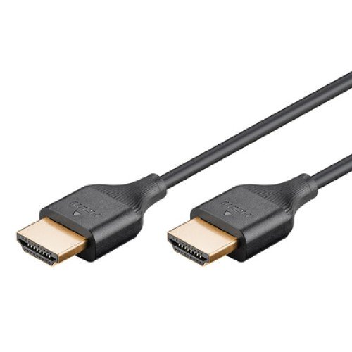 GOOBAY GOOBAY καλώδιο HDMI 75294 με Ethernet, slim, 4K/60Hz, 18 Gbps, 2m, μαύρο