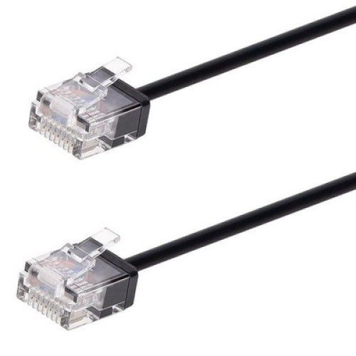 Powertech POWERTECH καλώδιο δικτύου CAB-N430, Cat 6A U/UTP, ultra slim, copper, 500MHz, 0.50m, μαύρο