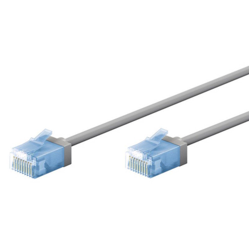 GOOBAY GOOBAY καλώδιο δικτύου 74227, CAT 6A U/UTP, ultra slim, copper, 500MHz, 10m, γκρι