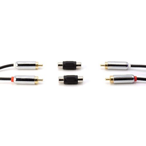 Powertech POWERTECH αντάπτορας RCA θηλυκό σε θηλυκό CAB-R021, μαύρος