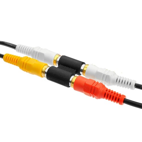 Powertech POWERTECH αντάπτορας 2x RCA θηλυκό σε θηλυκό CAB-R022, μαύρος