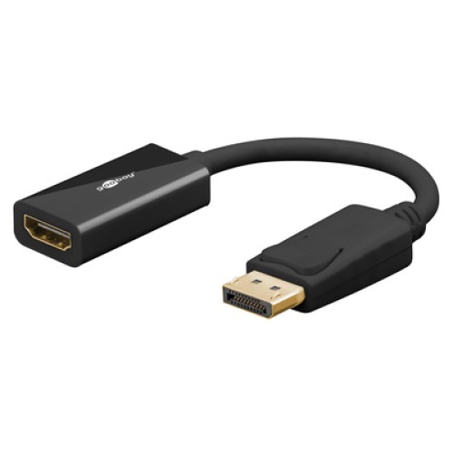 GOOBAY GOOBAY αντάπτορας DisplayPort σε HDMI 75269, 4K/60Hz, 0.1m, μαύρος