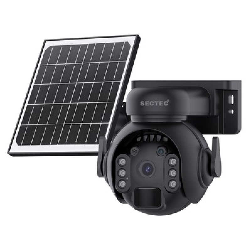 Sectec SECTEC smart ηλιακή κάμερα ST-515C-3M-5W-BK, 3MP, WiFi, SD, PTZ, IP65
