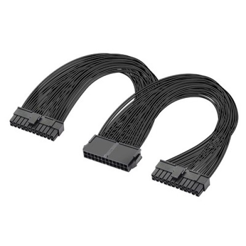 Powertech POWERTECH καλώδιο μητρικής 24pin σε 2x 24pin CAB-W052, 0.25m