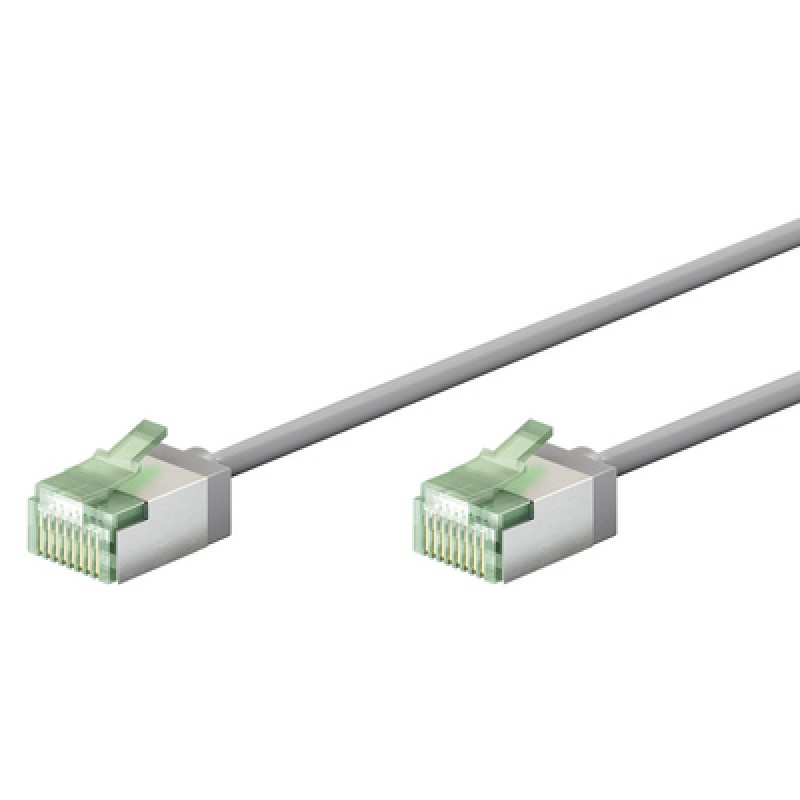 GOOBAY GOOBAY καλώδιο δικτύου 74343, CAT 8.1 U/FTP, ultra slim, copper, 2000MHz, 0.15m, γκρι