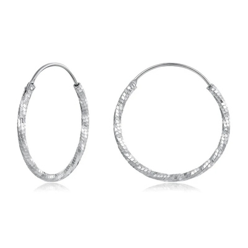 BAMOER BAMOER σκουλαρίκια κρίκοι BSE1178-L, ασήμι 925, 2.6cm, ασημί