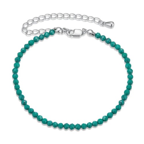 BAMOER BAMOER βραχιόλι BSB204-GN με συνθετική τουρκουάζ, ασήμι 925, πράσινο