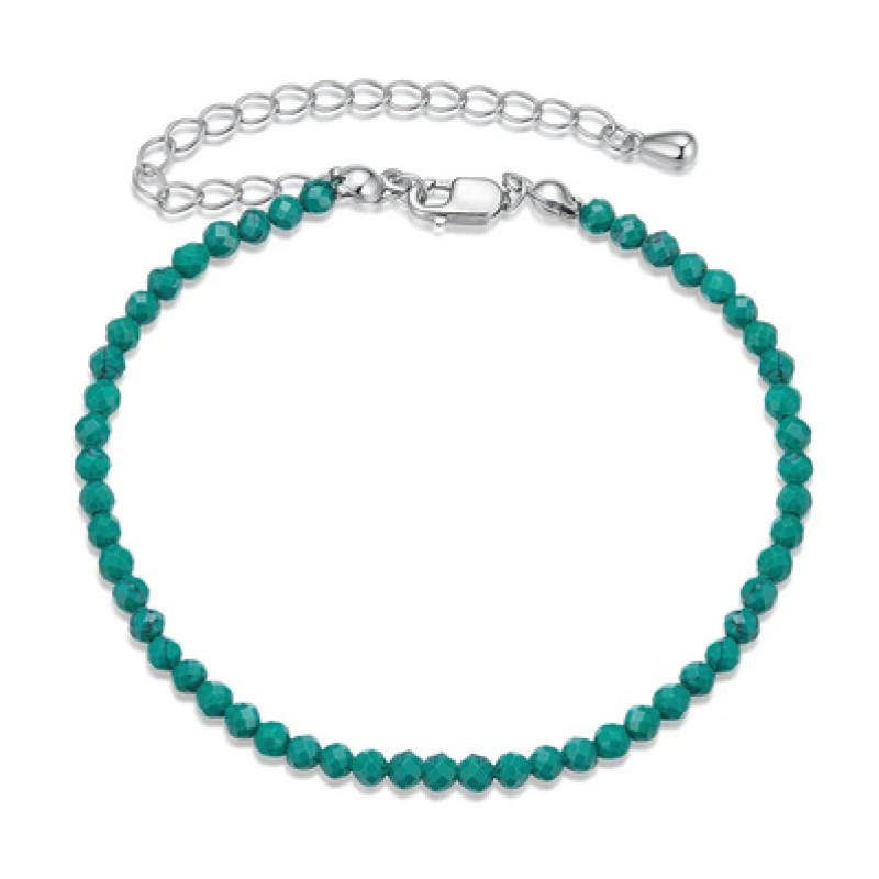 BAMOER BAMOER βραχιόλι BSB204-GN με συνθετική τουρκουάζ, ασήμι 925, πράσινο