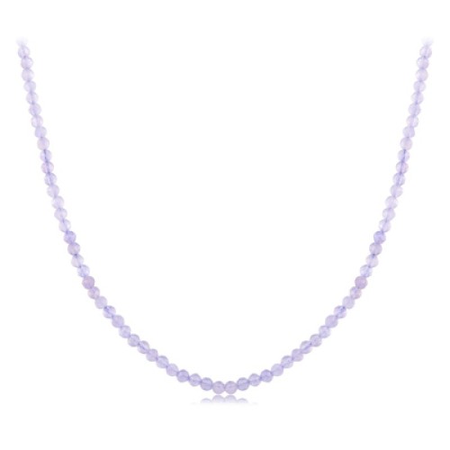 BAMOER BAMOER κολιέ BSN431 με κρύσταλλα, ασήμι 925, μωβ