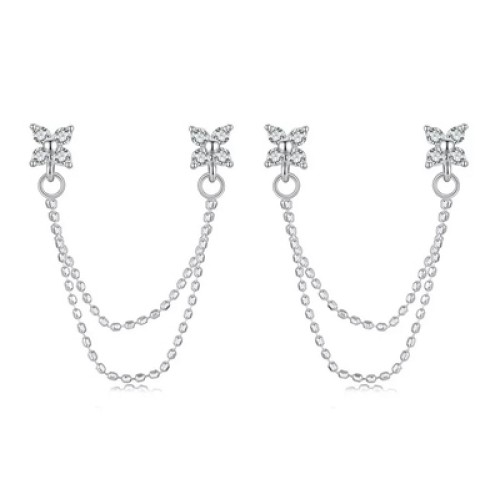 BAMOER BAMOER σκουλαρίκια καρφωτά BSE1106 με κυβική ζιρκόνια, ασήμι 925, ασήμι