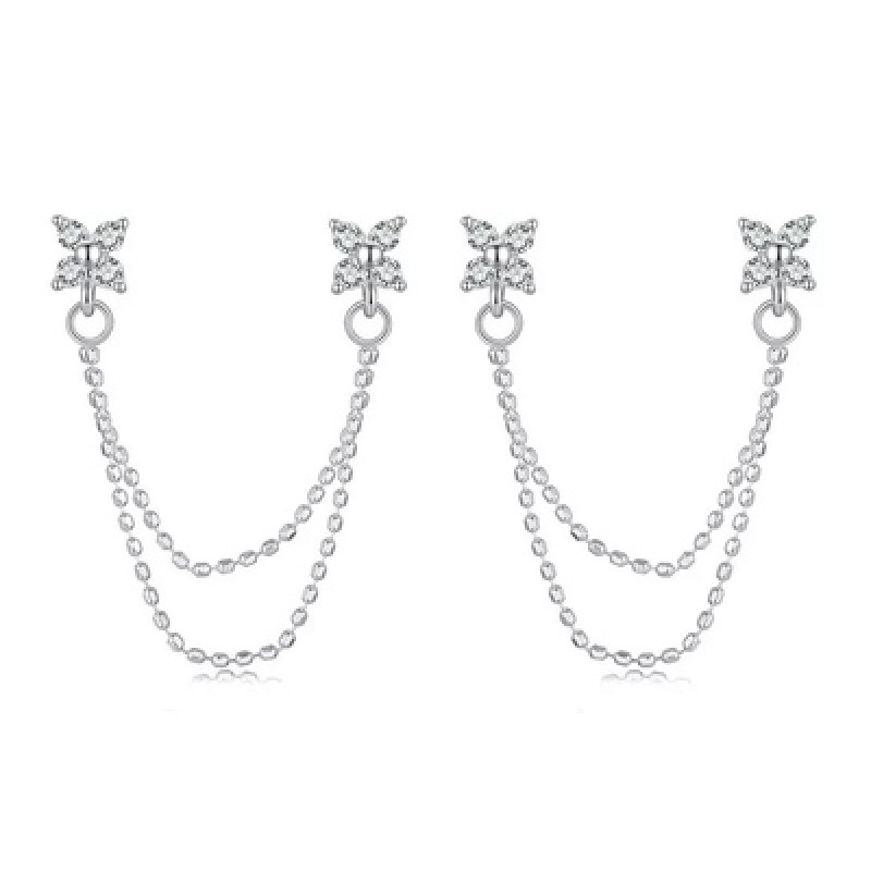 BAMOER BAMOER σκουλαρίκια καρφωτά BSE1106 με κυβική ζιρκόνια, ασήμι 925, ασήμι