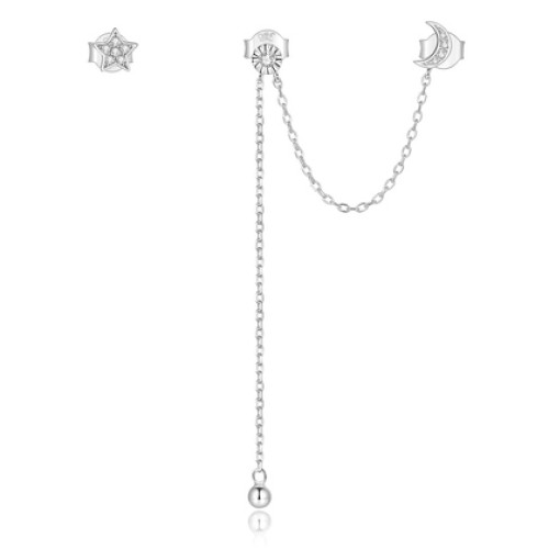 BAMOER BAMOER σκουλαρίκια καρφωτά BSE431 με κυβική ζιρκόνια, ασήμι 925, ασήμι