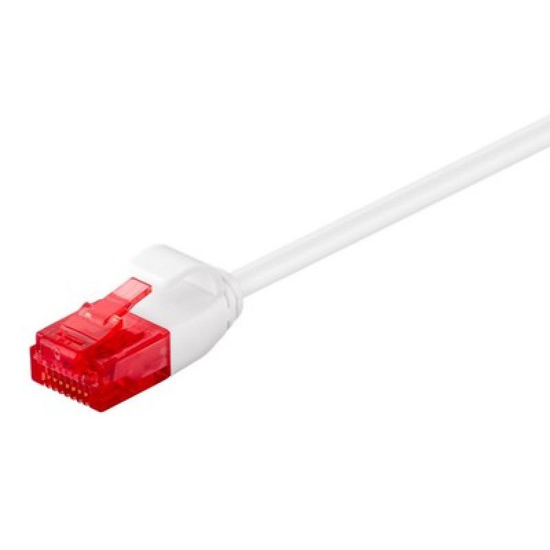 GOOBAY GOOBAY καλώδιο δικτύου 71549, CAT 6 U/UTP, slim, copper, 250MHz, 0.15m, λευκό