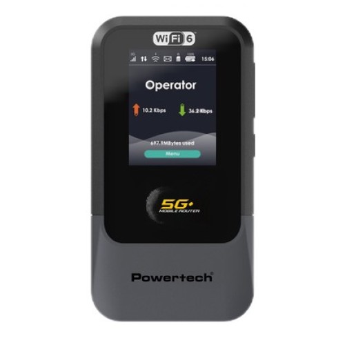 Powertech POWERTECH 5G mobile router PT-1512, WiFi 6, AX900 dual band, 4000mAh