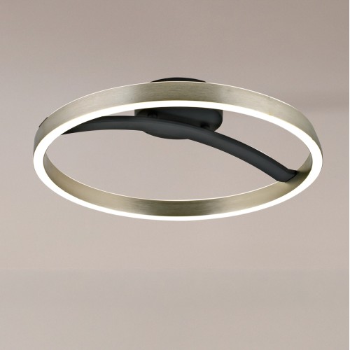Powertech POWERTECH LED φωτιστικό οροφής HLL-0200, 29W, 4000K, Φ38x10cm, ασημί/μαύρο