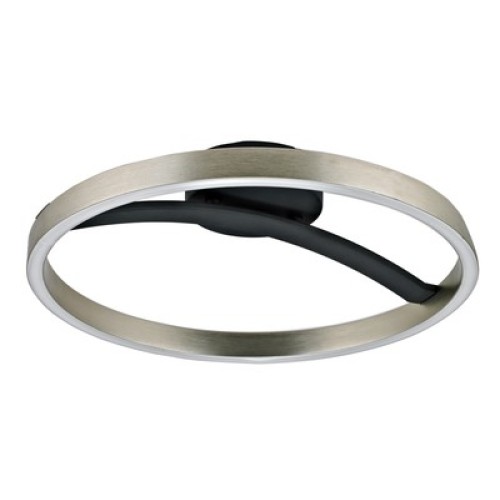 Powertech POWERTECH LED φωτιστικό οροφής HLL-0200, 29W, 4000K, Φ38x10cm, ασημί/μαύρο