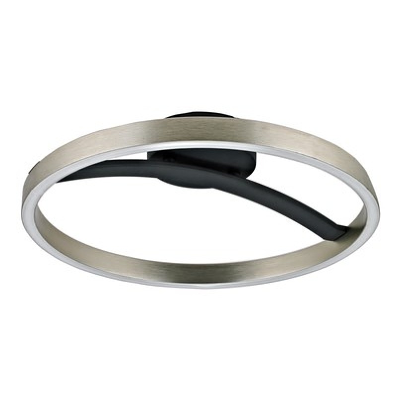 Powertech POWERTECH LED φωτιστικό οροφής HLL-0200, 29W, 4000K, Φ38x10cm, ασημί/μαύρο