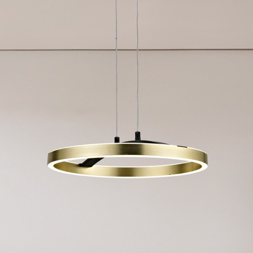 Powertech POWERTECH LED φωτιστικό οροφής HLL-0201, 29W, 4000K, Φ38x120cm, χρυσό/μαύρο