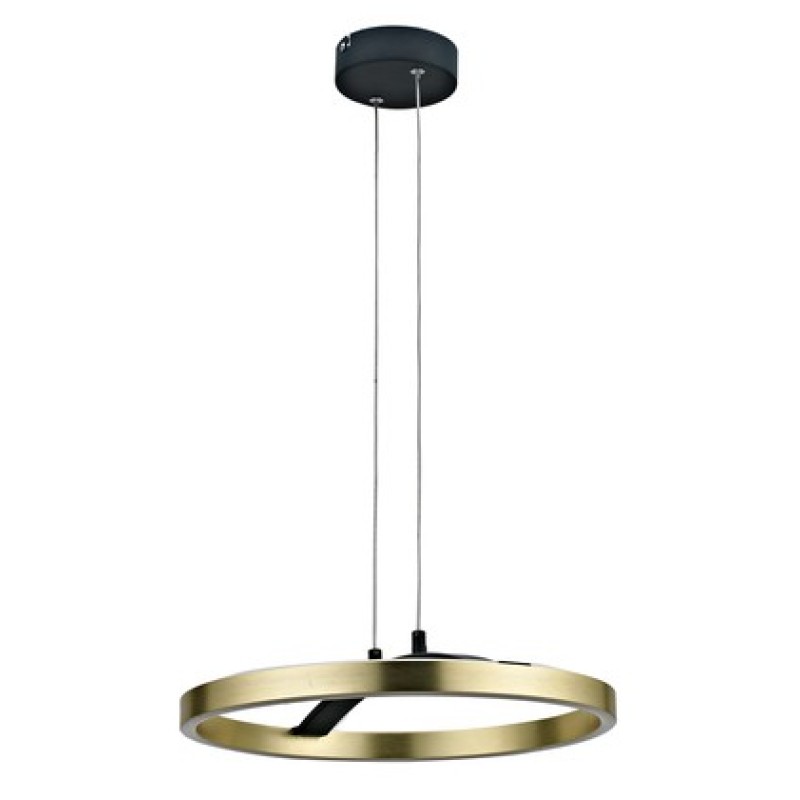 Powertech POWERTECH LED φωτιστικό οροφής HLL-0201, 29W, 4000K, Φ38x120cm, χρυσό/μαύρο