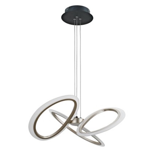 Powertech POWERTECH LED φωτιστικό οροφής HLL-0205, 40W, 4000K, Φ53x120cm, οπάλ χρυσό/μαύρο