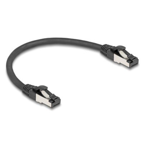 DELOCK DELOCK καλώδιο δικτύου 80566, CAT 8.1 S/FTP, copper, 2000MHz, 0.25m, μαύρο