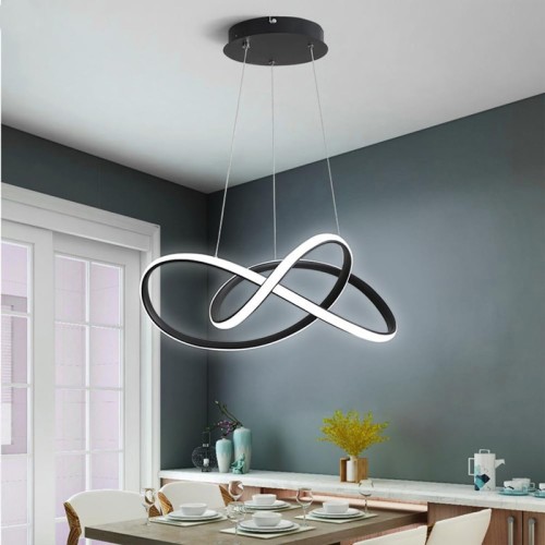 Powertech POWERTECH LED φωτιστικό οροφής HLL-0207, 48W, 4000K, Φ50cm x 120cm, μαύρο