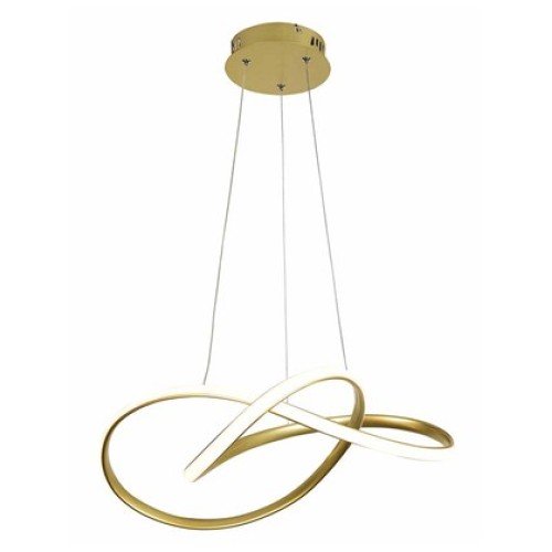 Powertech POWERTECH LED φωτιστικό οροφής HLL-0208, 48W, 4000K, Φ50cm x 120cm, χρυσό