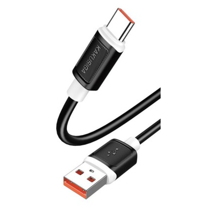 KAKUSIGA KAKUSIGA καλώδιο USB-C σε USB KSC-998, σιλικόνης, 5A, 480Mbps, 1m, μαύρο