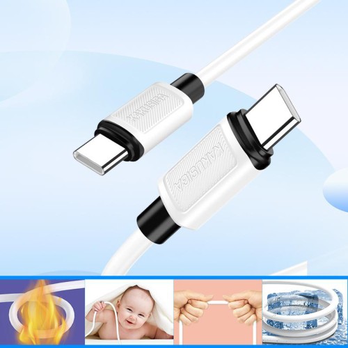 KAKUSIGA KAKUSIGA καλώδιο USB-C σε USB-C KSC-998, σιλικόνης, 100W, 480Mbps, 1m, μαύρο