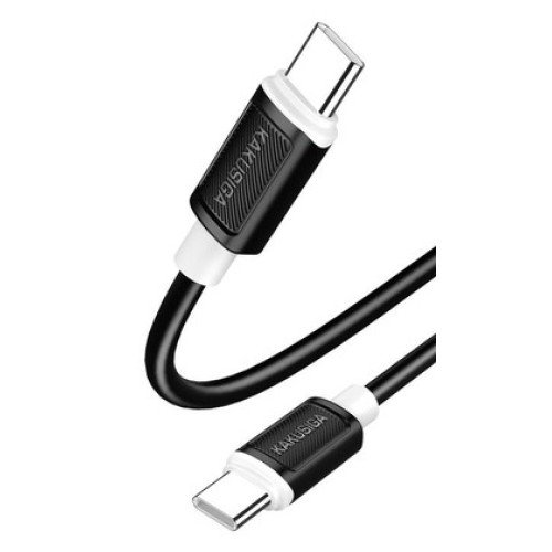 KAKUSIGA KAKUSIGA καλώδιο USB-C σε USB-C KSC-998, σιλικόνης, 100W, 480Mbps, 1m, μαύρο