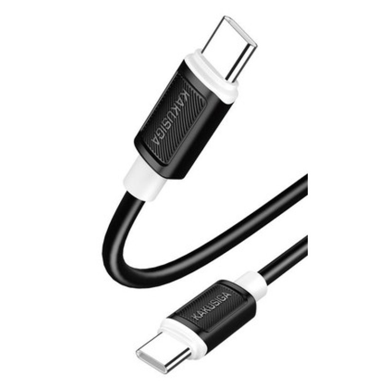 KAKUSIGA KAKUSIGA καλώδιο USB-C σε USB-C KSC-998, σιλικόνης, 100W, 480Mbps, 1m, μαύρο