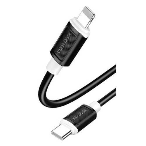 KAKUSIGA KAKUSIGA καλώδιο Lightning σε USB-C KSC-998, σιλικόνης, 30W, 480Mbps, 1m, μαύρο