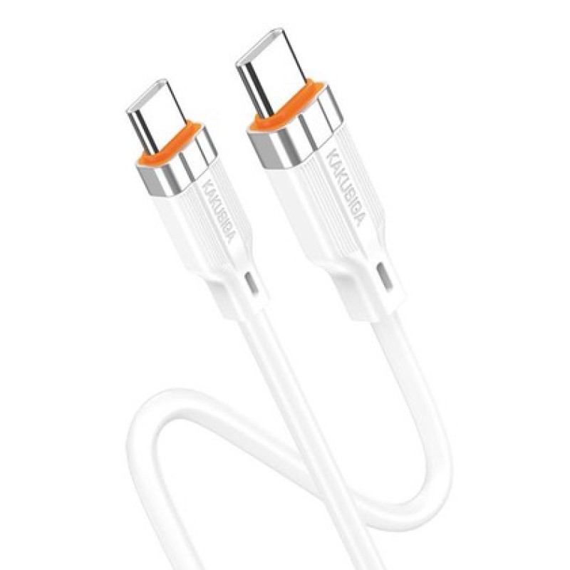 KAKUSIGA KAKUSIGA καλώδιο USB-C σε USB-C KSC-995, σιλικόνης, 100W, 480Mbps, 1m, λευκό